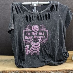 Disney Cheshire cat destroyed tee plus size 4